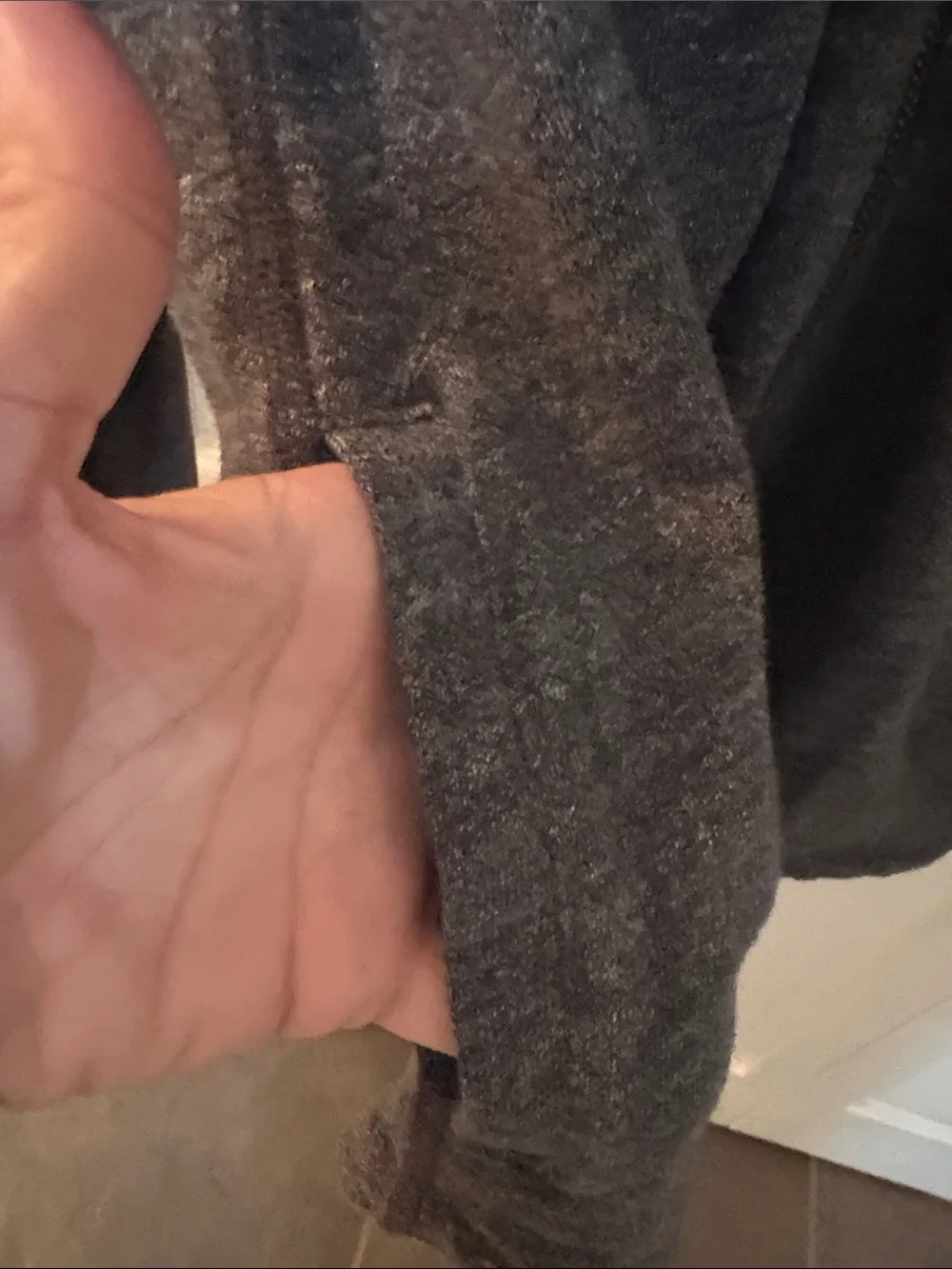 Lucky Brand Dark Heather Gray Knit Sweatshirt